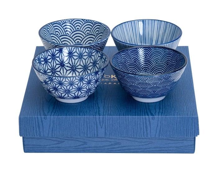 Tokyo Design Studio Nippon Blue Rice Bowl Giftset (4x300ml) | {{ collection.title }}