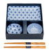 Tokyo Design Studio Nippon Blue Sushi Plate Giftset & Chopsticks (4pcs) | {{ collection.title }}