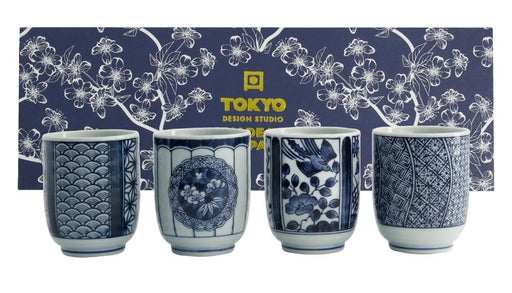 Tokyo Design Studio Teacup Giftset - Blue Patterns (4x160ml) | {{ collection.title }}